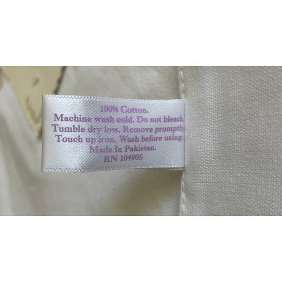 VALERIE AMELIA White Pink Ric Rack Trim Cotton Placemats 13x19 Set of 4 NEW - Picture 10 of 12